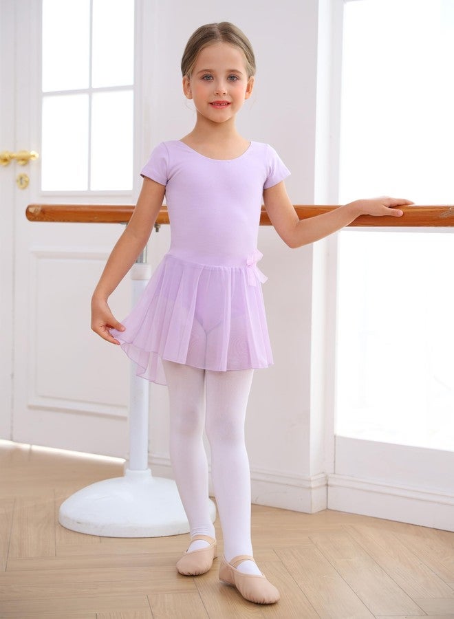 MdnMd Purple Girls Toddler Leotard Ballet Dance Skirted Dress Outfit (Age 4-6 / 4t,5t) - Image 3